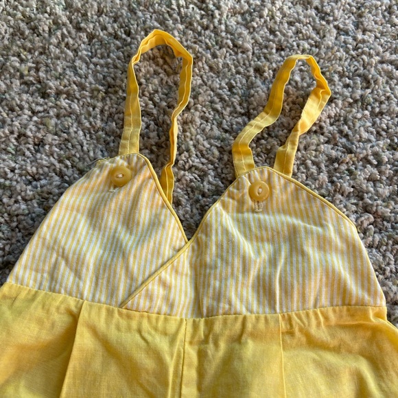 Vintage baby yellow overalls 24” long 6+ months - Picture 3 of 8
